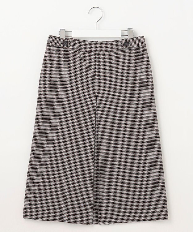 J.PRESS LADIES 【洗える】30/2 TR ドビー ガンクラブ ボックスプリーツ スカート ライトグレー系3