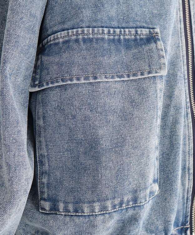 Green Parks ・ＥＬＥＮＣＡＲＥ　ＤＵＥ　デニムステンカラーブルゾ Light Indigo