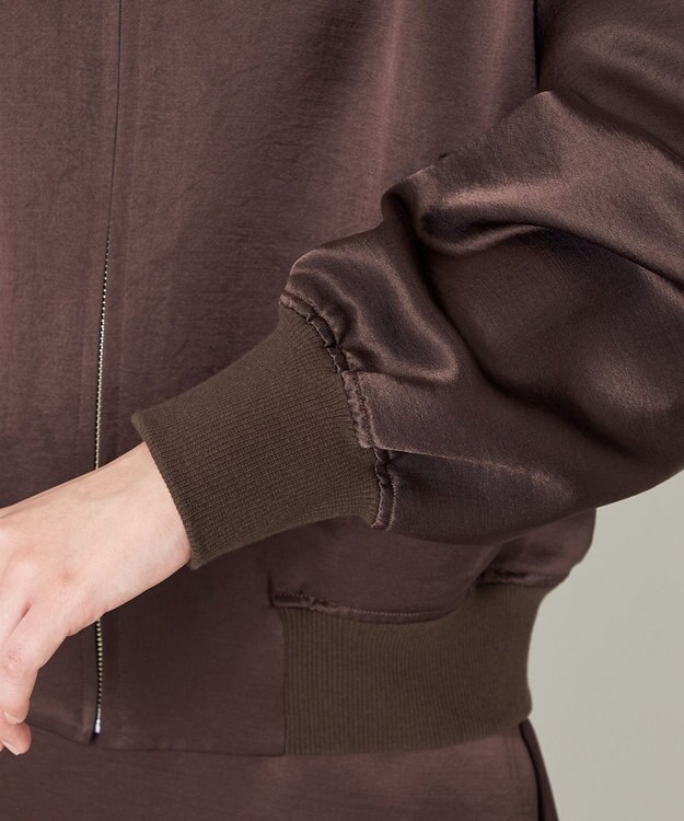 NAVE 【ReNAVE】タンブラーサテン ブルゾン ブラウン系