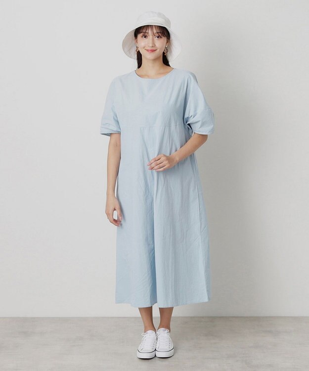 MOONBAT 【洗える】FURLA(フルラ) シャンブレー中つばダウンハット オフホワイト