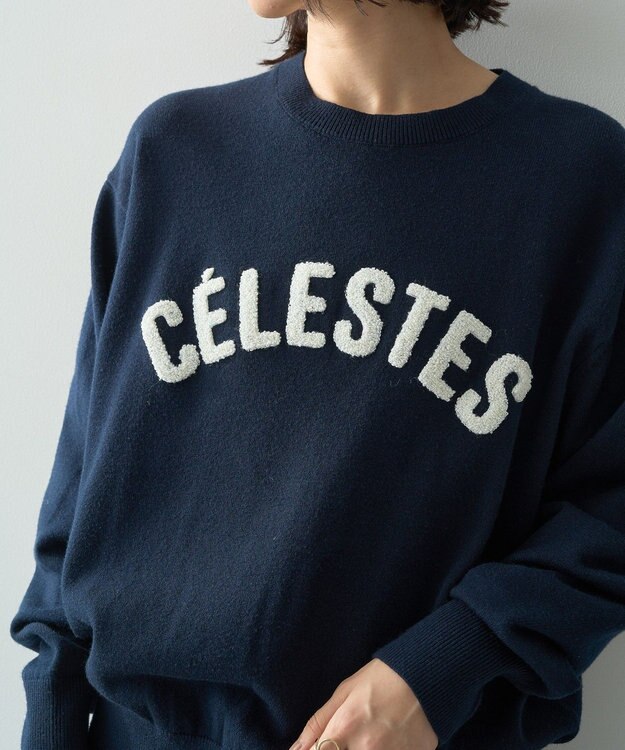 AMERICAN HOLIC バイパチＣＥＲＥＳＴＥＳロゴニットプルオーバー Navy