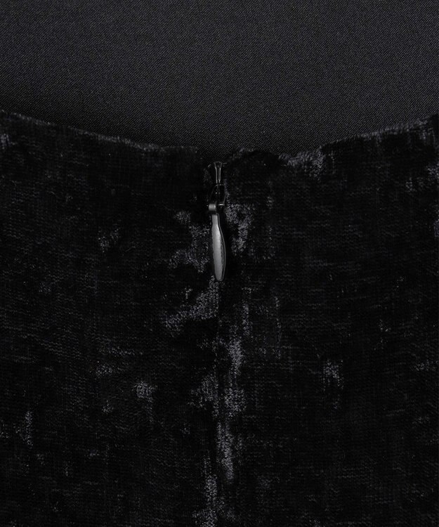 ICB 【洗える】 シアーベルベット キャミソールワンピース ブラック系