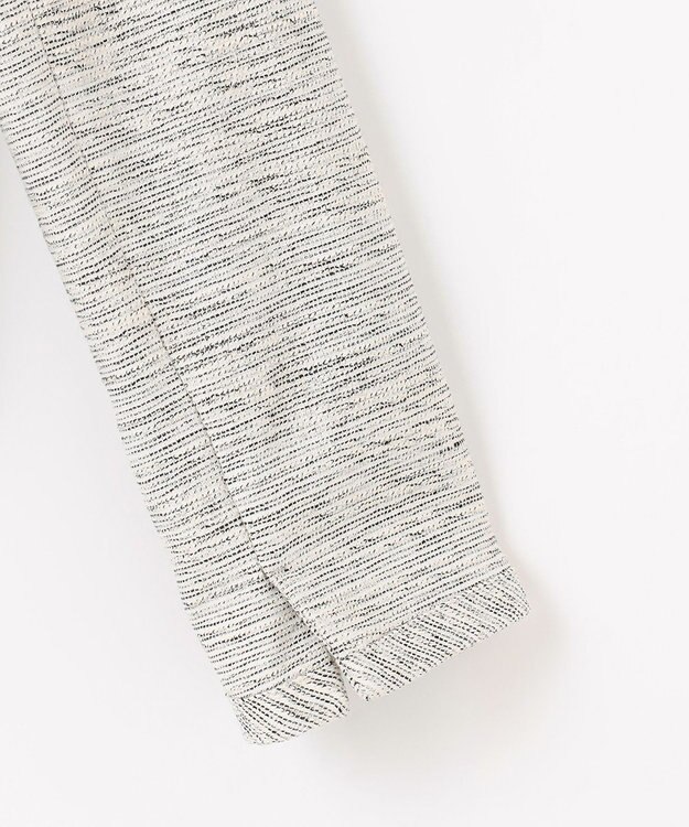 ANY L ツイードジャケット オフ×ブラック