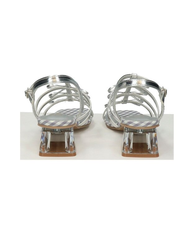 Bridget Birkin 【Bridget Birkin】ギンガムチェックリボンサンダル シルバー