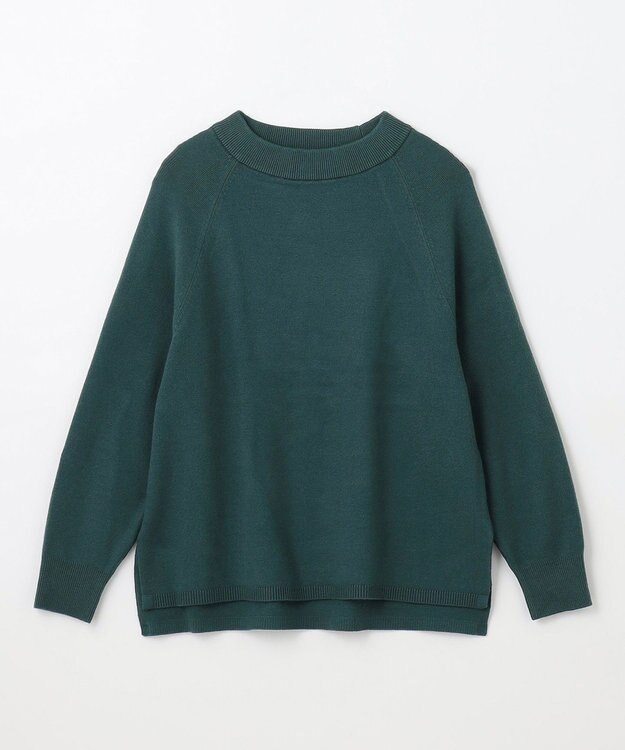 ANY 【洗濯機可能】しあわせタッチニットプルオーバー グリーン