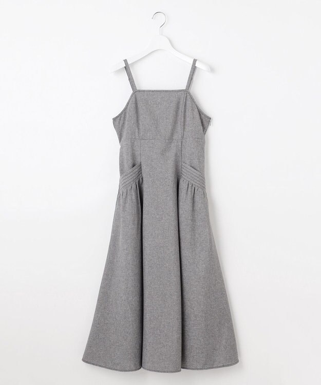 Feroux バッグリボン ジャンパースカート ライトグレー系