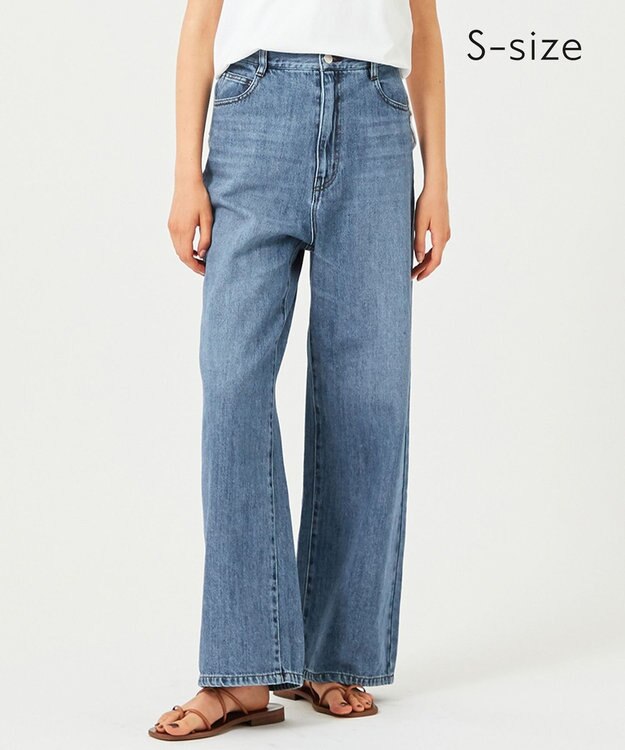 BEIGE， 【新色追加・S-size】MARCK / ワイドバギーパンツ M.Indigo
