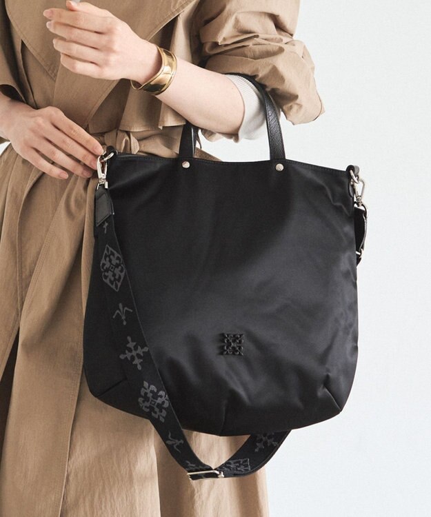russet スリム2WAYトートバッグ <クラウズナイロン>(CE-1501-WEB) Black