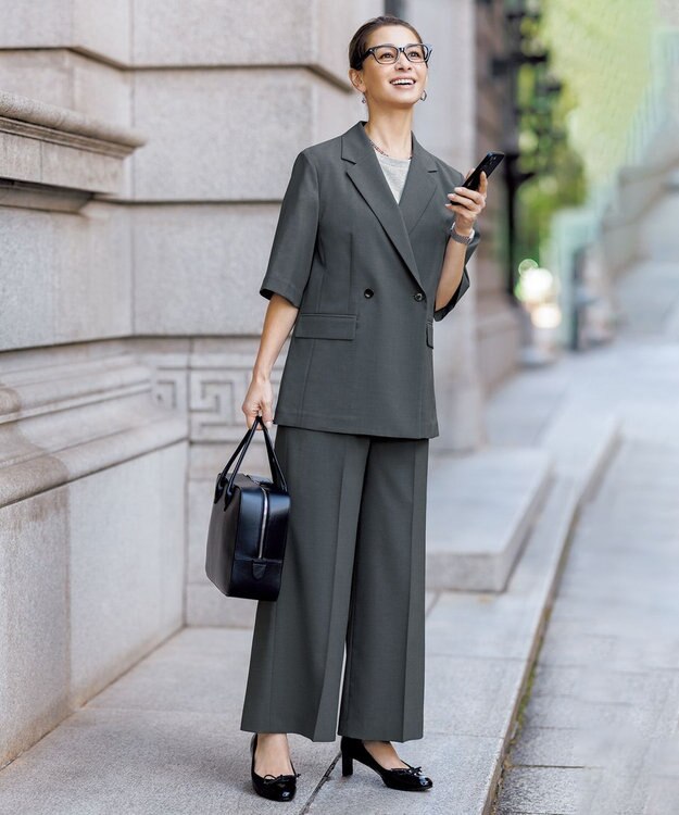 UNFILO TENNEN TOUCH ハーフスリーブジャケット グレー