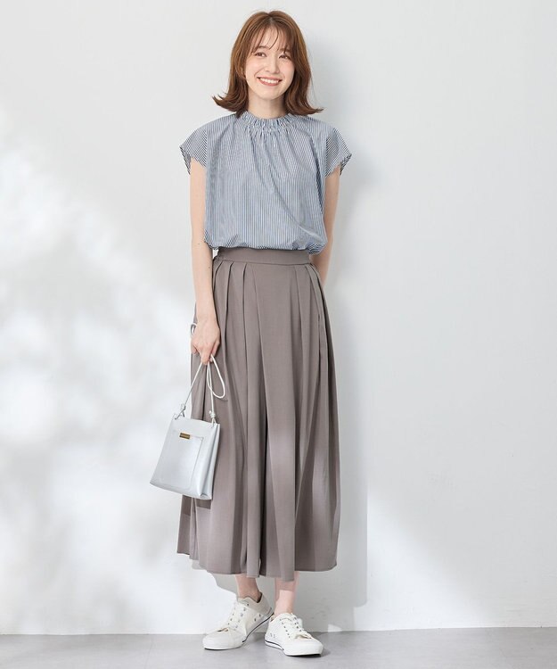 ANY 【大好評につき新色登場！/洗濯機可能/接触冷感/UVケア】清涼リラックススカーチョ グレー