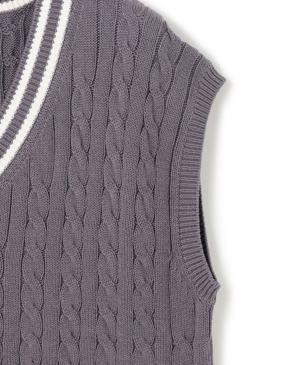 J.PRESS YORK STREET 【UNISEX】チルデンニット ベスト ダルブルー系