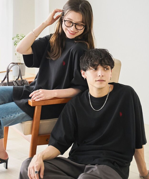 WEGO 【ユニセックス着用ITEM】別注USPOLO　ヘビーウエイトBIGT（S） ブラック