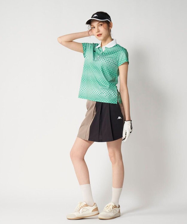 FILA GOLF／marie claire 【Kappa】ハーフプリーツスカート モカ