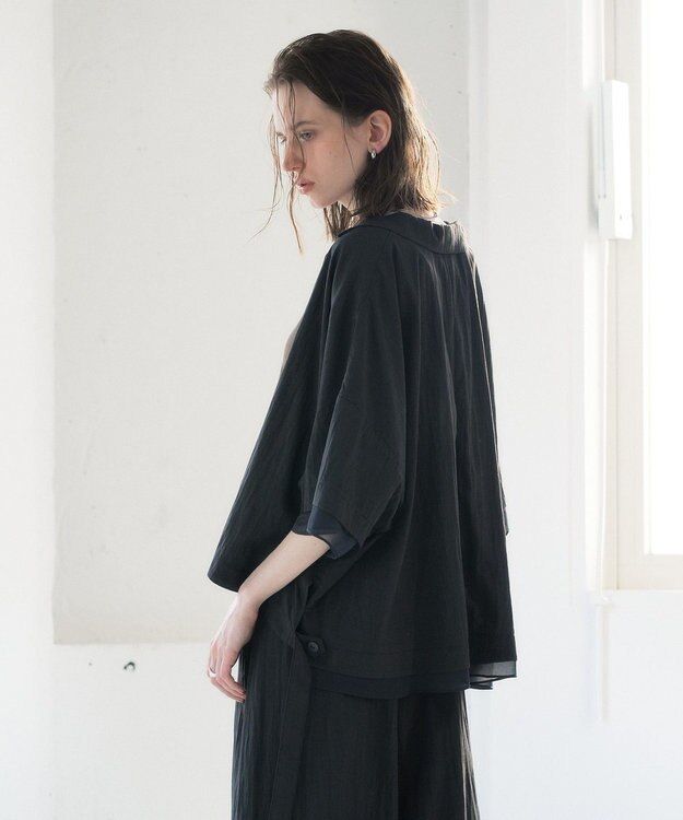 YECCA VECCA 【UVカット/遮熱/接触冷感】COOL袖シアージャケット Charcoal Gray