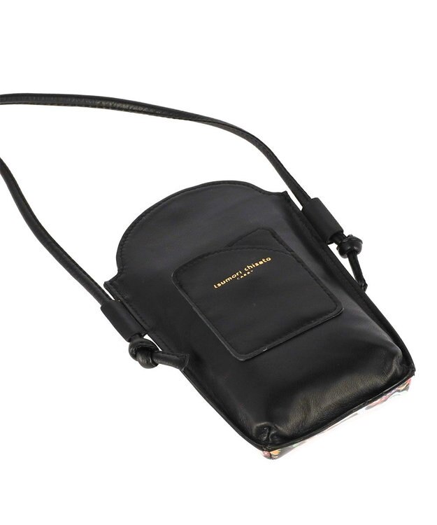 tsumori chisato CARRY 森のどうぶつたち ポーチ スマホポシェット ショルダーケース ブラック