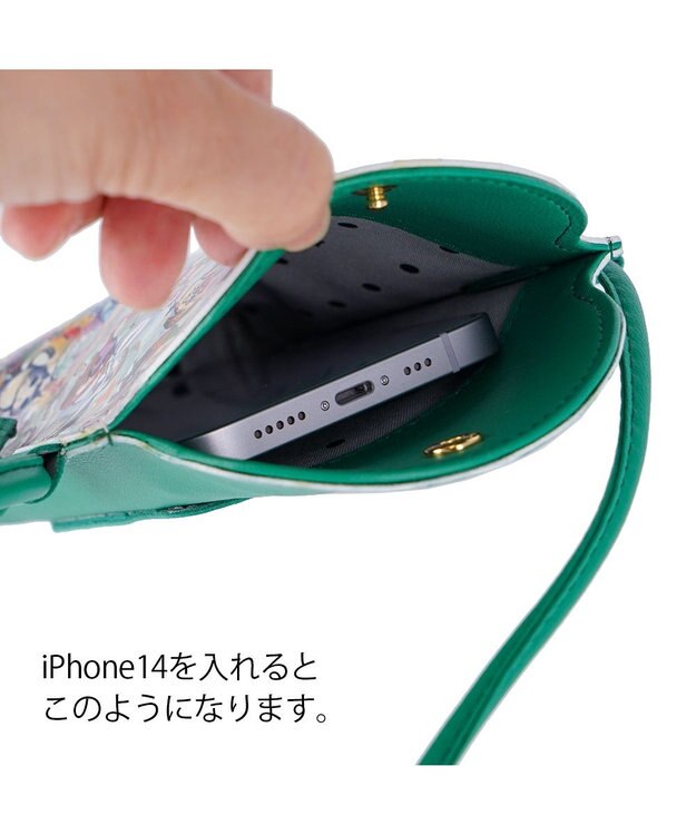 tsumori chisato CARRY 森のどうぶつたち ポーチ スマホポシェット ショルダーケース ホワイト