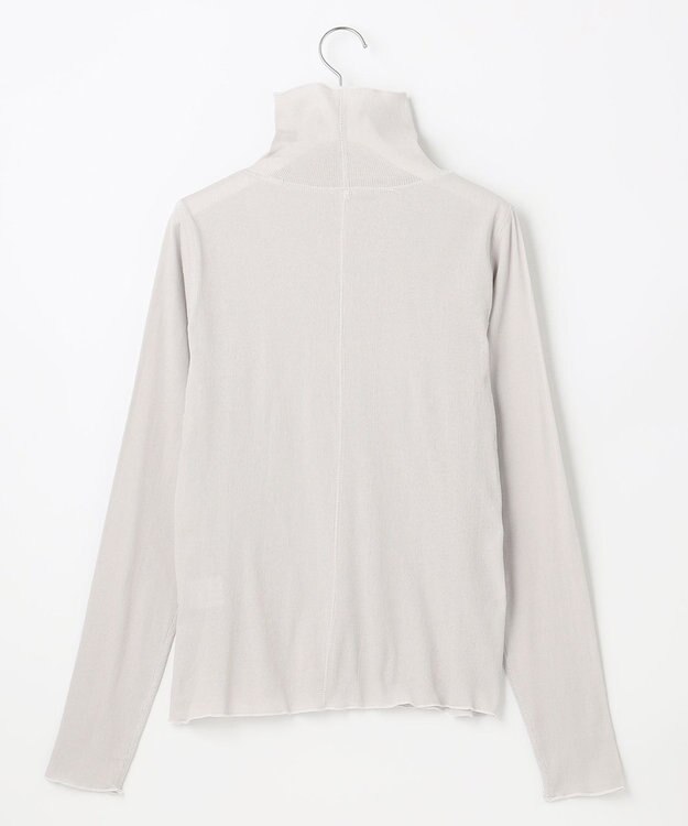 UNFILO 【洗える】シアーリブタートル ライトグレー