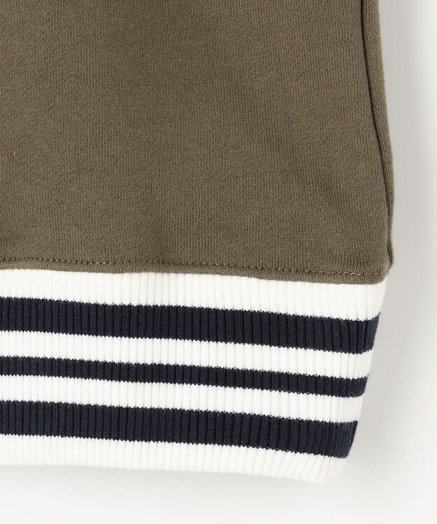 J.PRESS KIDS 【140-170cm】BICOLOR LINE COMBI トレーナー オリーブ系