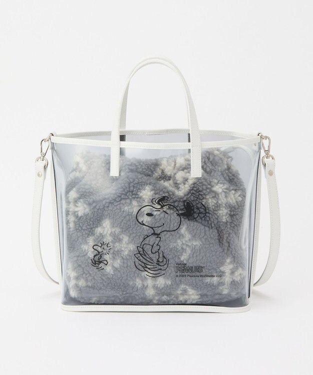 russet 【PEANUTS×russetコラボ第三弾】クリアトート×巾着セットバッグ(CE-1592) Monogram