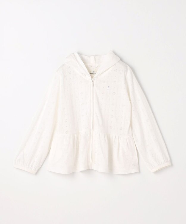 組曲 KIDS 【110-140㎝】 オパールレーシーパーカー オフホワイト