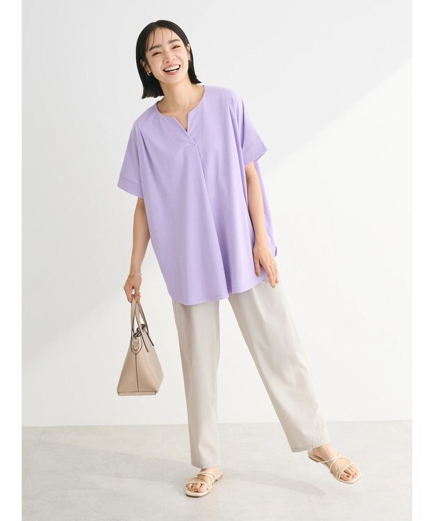 Green Parks 冷っとすずやか　フレンチスリーブスキッパー Purple