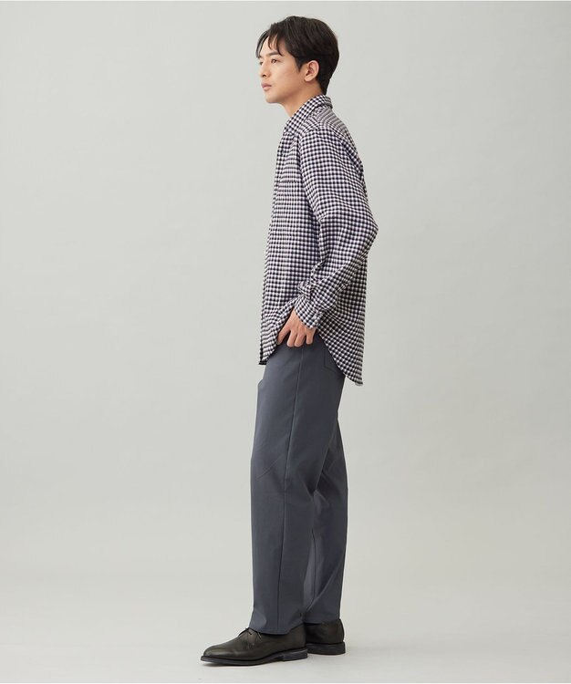 UNFILO MENS 【男女兼用】クリーンチェック ネルシャツ ブラックチェック