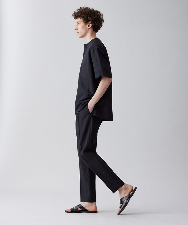 UNFILO MENS ライトリネン テーパードパンツ [23年春夏商品] ブラック
