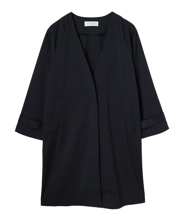 Green Parks 撥水加工　ケア楽着流しコート Navy