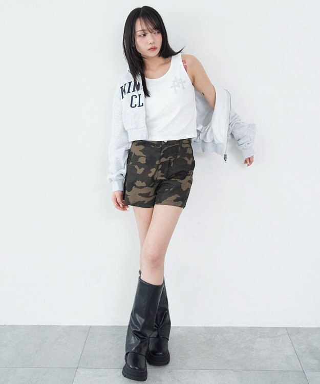 WEGO 【カップ付き】グラフィックカップインタンク 柄9