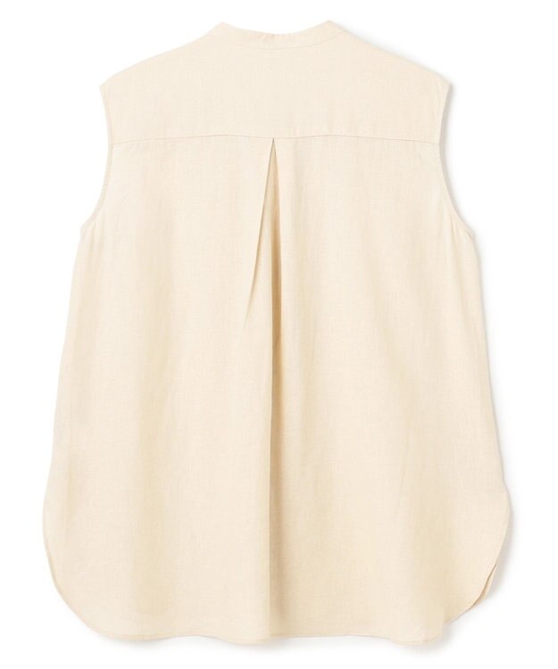 UNFILO リネンレーヨン ノースリーブブラウス ベージュ