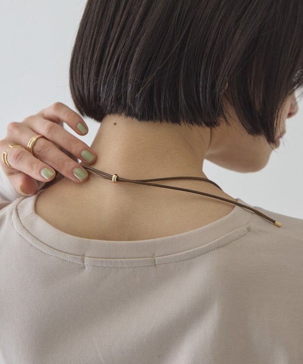 AMERICAN HOLIC ハーフパイプコードネックレス Brown