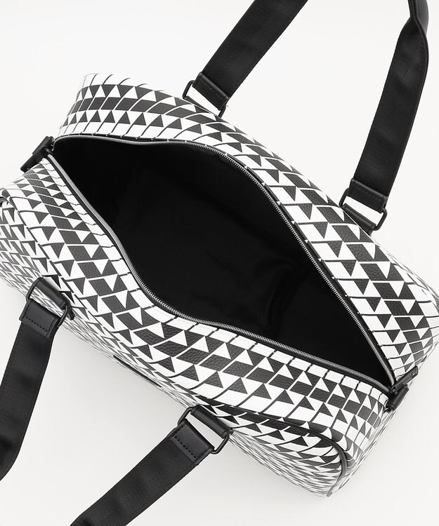 23区GOLF 【UNISEX】フラッグ総柄ボストンバッグ　シューズ収納付きの大容量　ショルダー持ちも可能 ブラック系5