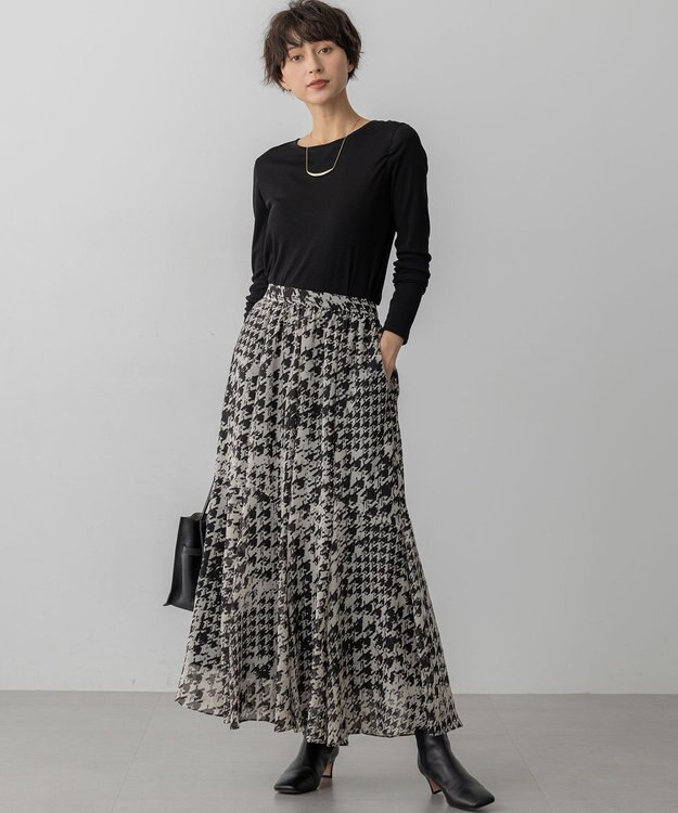 23区 S 【滝沢眞規子さん着用/洗える】シアーレイヤード カットソー ブラック系