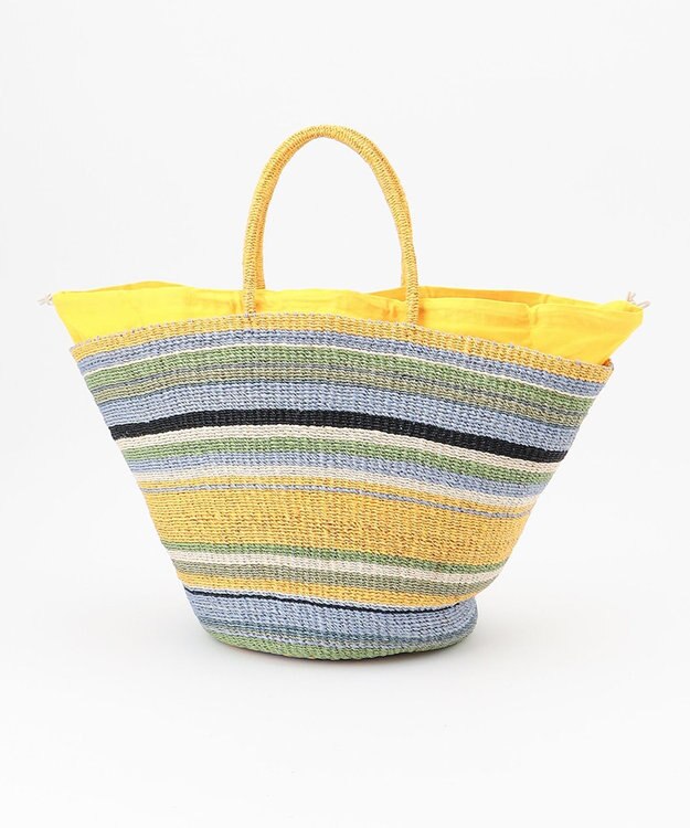 ONWARD CROSSET SELECT 【VIOLAd’ORO】MIRO アバカカラーボーダーバッグ L yellow×blue