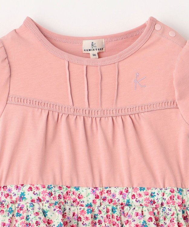 組曲 KIDS 【80-100㎝】サマーガーデン ワンピース オールドローズ系5