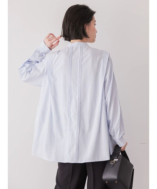 AMERICAN HOLIC サラックールタック使いブラウス Stripe