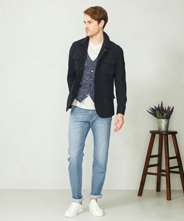 JOSEPH ABBOUD 【ストレッチ/ECO撥水】アクティブレジャーブルゾン ネイビー系