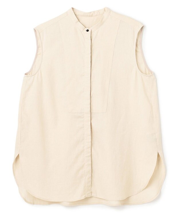 UNFILO リネンレーヨン ノースリーブブラウス ベージュ