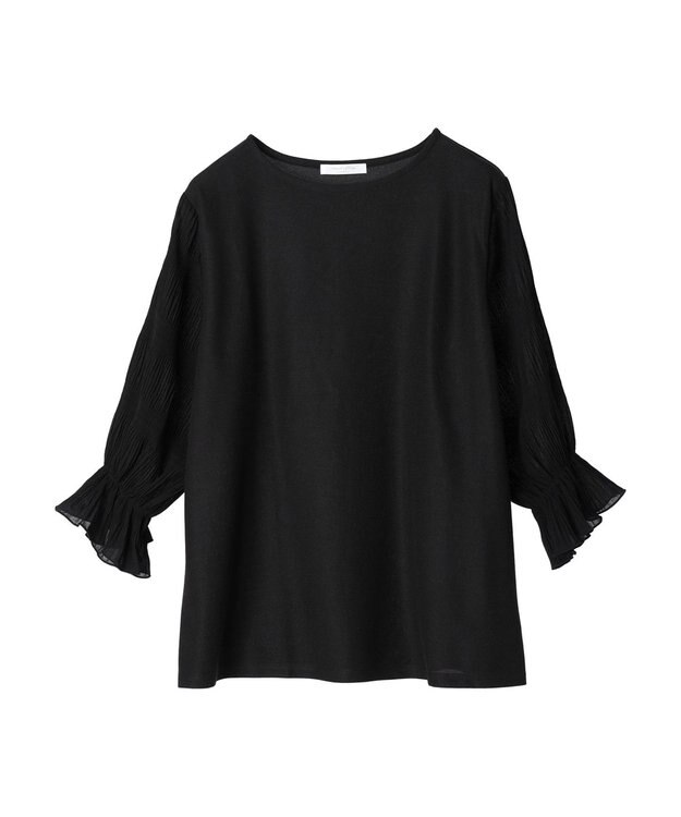 Green Parks マジョリカドッキング７分袖プルオーバー Black