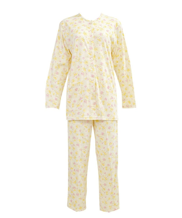 Wing 【数量限定　特別価格】　パジャマ　長袖・長ズボン　上下セット　綿100％　ウイング／ワコール　EP7980 クリーム