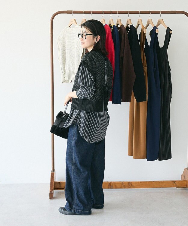 CRAFT STANDARD BOUTIQUE キナリノコラボ/洗える2wayモールニットベスト/24AW Black