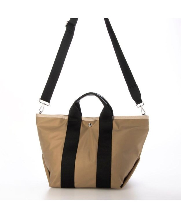 UNBILLION カシュカシュ cachecache / ナイロンツイル2wayテープトート ベージュ