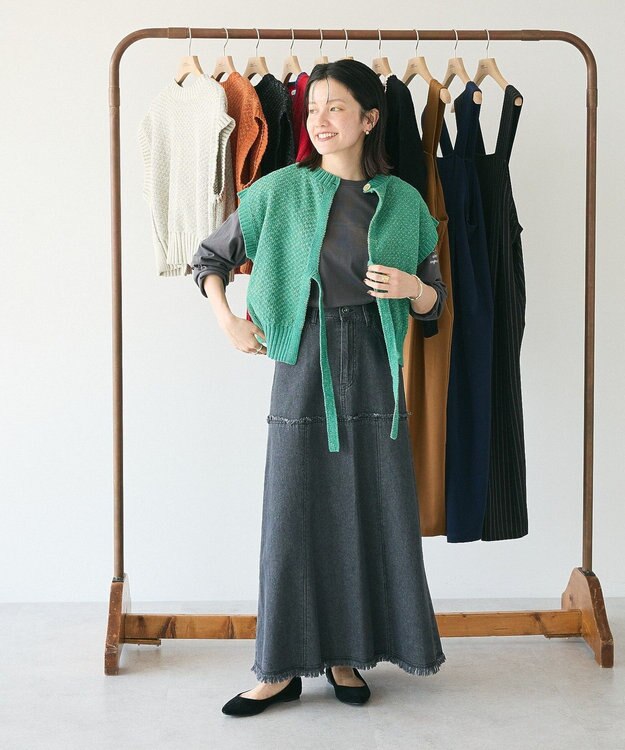 CRAFT STANDARD BOUTIQUE キナリノコラボ/洗える2wayモールニットベスト/24AW Green