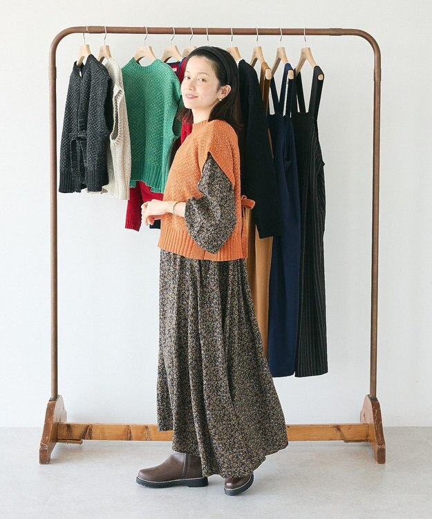 CRAFT STANDARD BOUTIQUE キナリノコラボ/洗える2wayモールニットベスト/24AW Orange