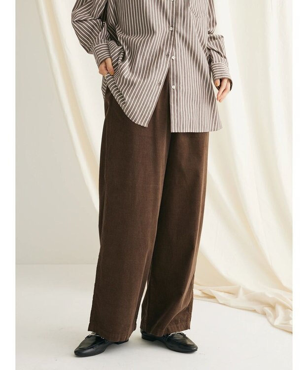 CRAFT STANDARD BOUTIQUE コーデュロイリラックスパンツ Brown