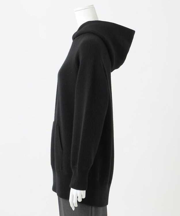 23区 【R(アール)】ウールカシミヤ ニットパーカー ブラック系