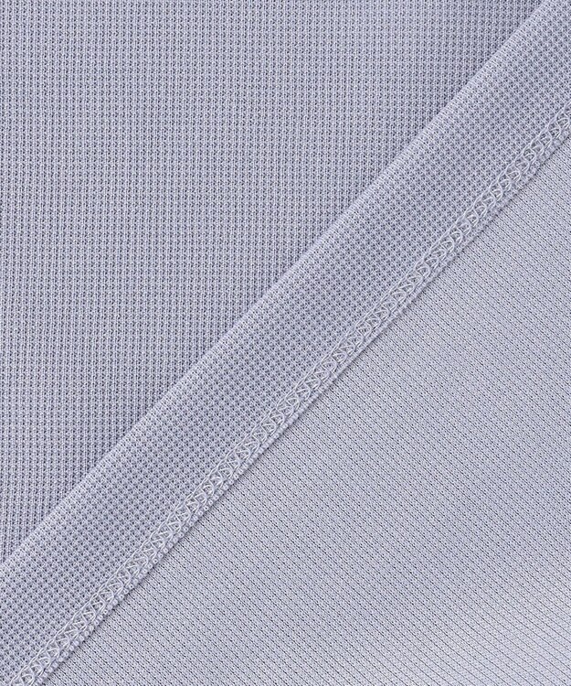 ANY コンフォータブル袖タックブラウス ライトブルー