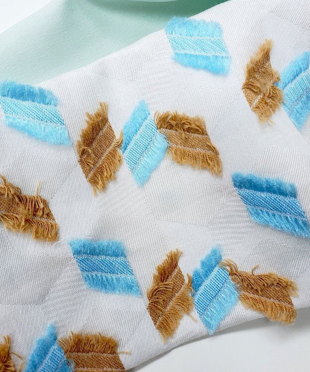 POLS ジャガード織 FRAME ヘアバンド ブルー