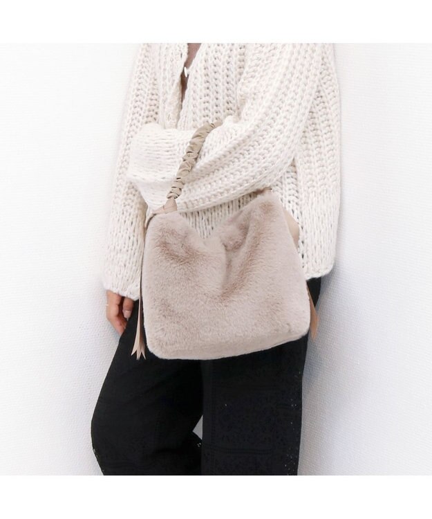 UNBILLION カシュカシュ cachecache / 下がりグログランワンハンドルエコファートート オーク