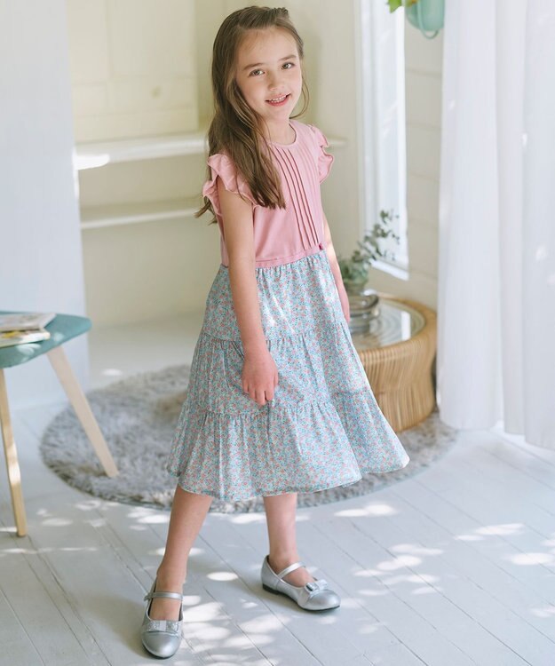 組曲 KIDS 【110-140㎝】 petit marguerite ドッキングワンピース ピンク